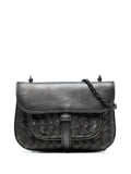 Pre-OwnedBottega Veneta Pre-Owned2012-2025 Mini Metallic Nappa Intrecciato Chain Flap crossbody bag