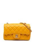 Pre-OwnedCHANEL Pre-Owned2014 Mini Rectangular Classic Lambskin Single Flap crossbody bag