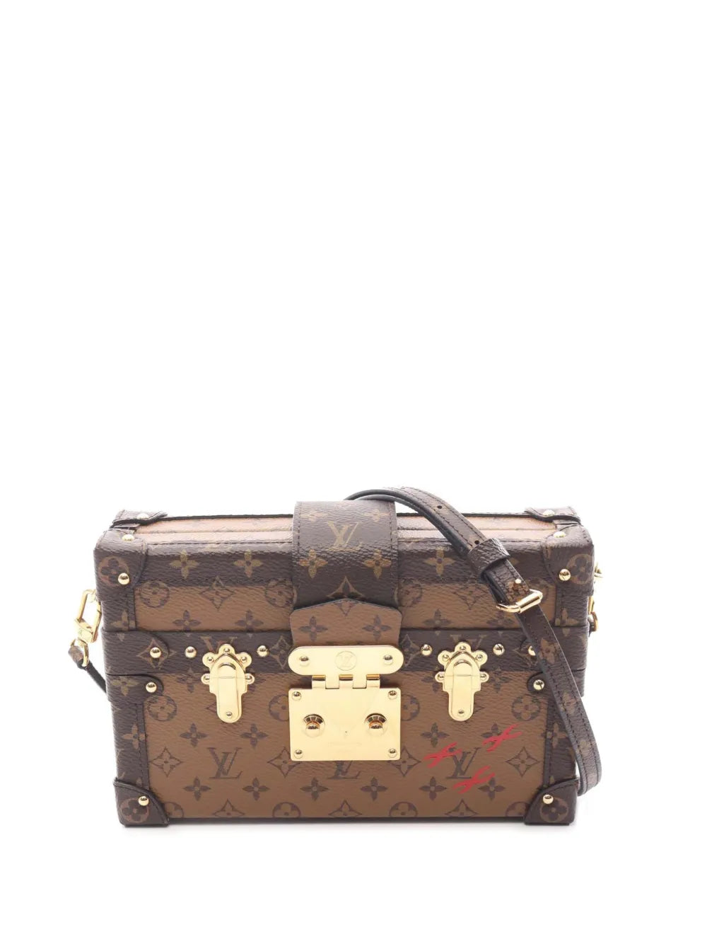Pre-OwnedLouis Vuitton Pre-Owned2019 Monogram Reverse Petite Malle crossbody bag