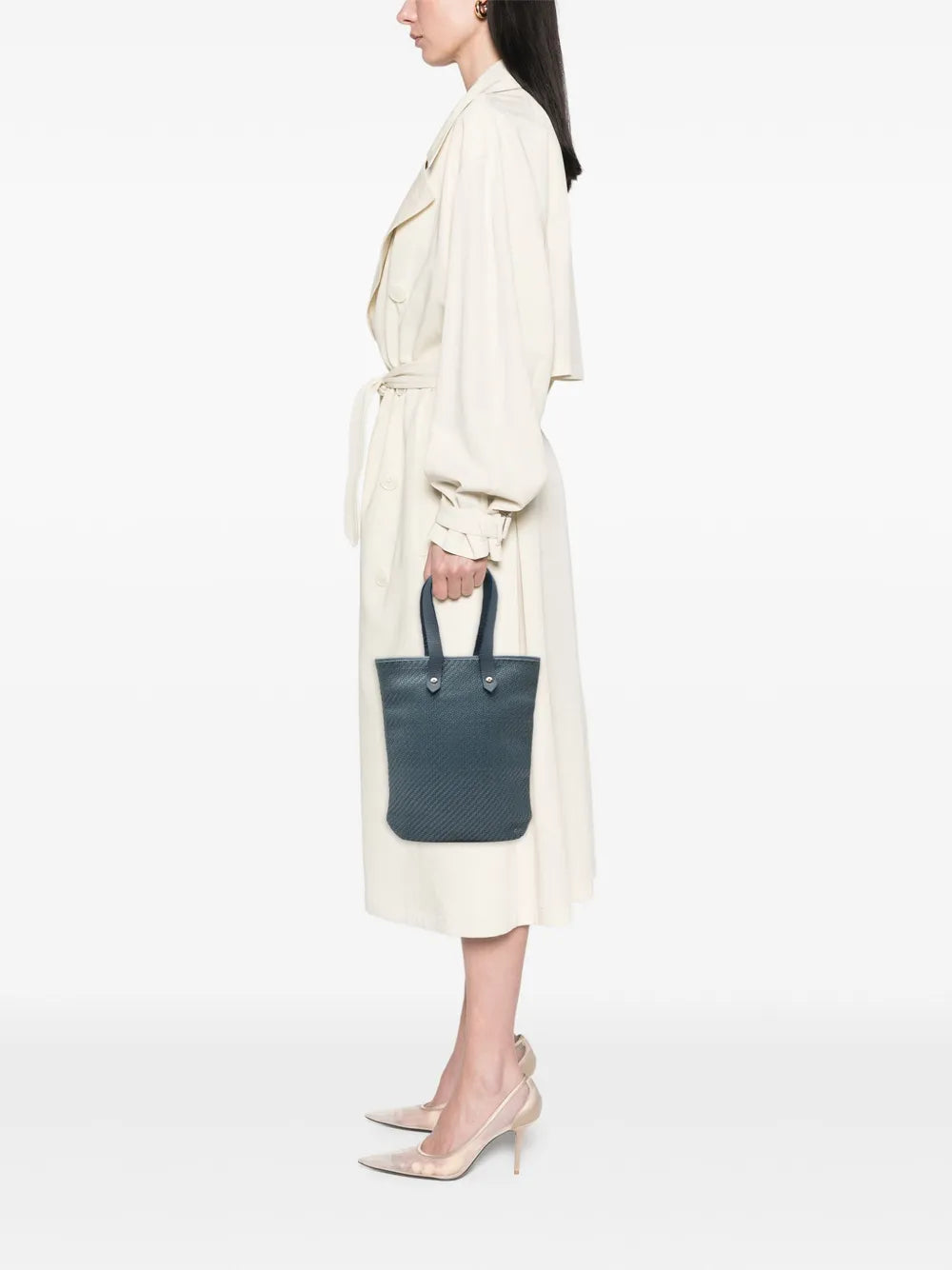 Pre-OwnedHerm??re-Owned1990-2015 Woven Leather and Polyester Ahmedabad Diego PM handbag
