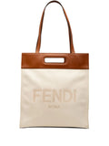 Pre-OwnedFendi Pre-Owned2000-2010 Bicolor Canvas and Leather Sunshine Shopper tote bag