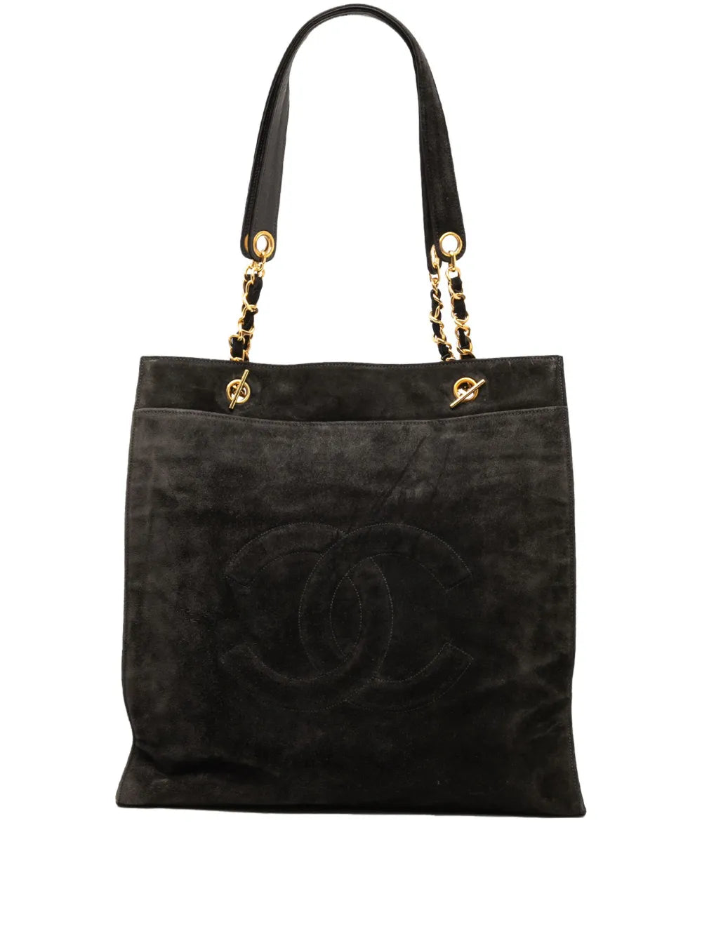 Pre-OwnedCHANEL Pre-Owned1994-1996 CC Suede tote bag