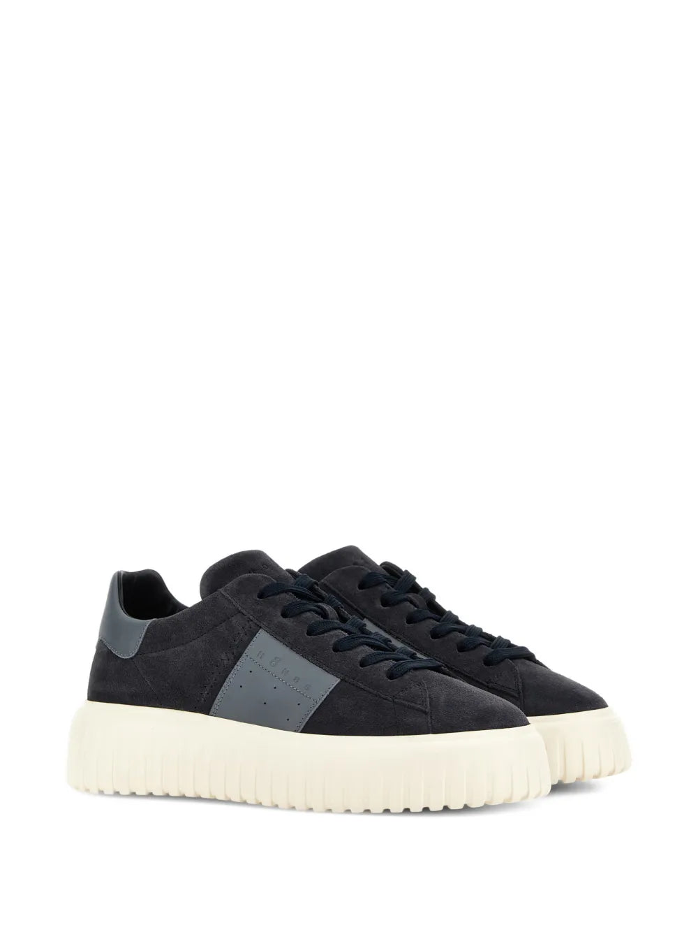 Hogan H-Stripes Suede Panelled Sneakers