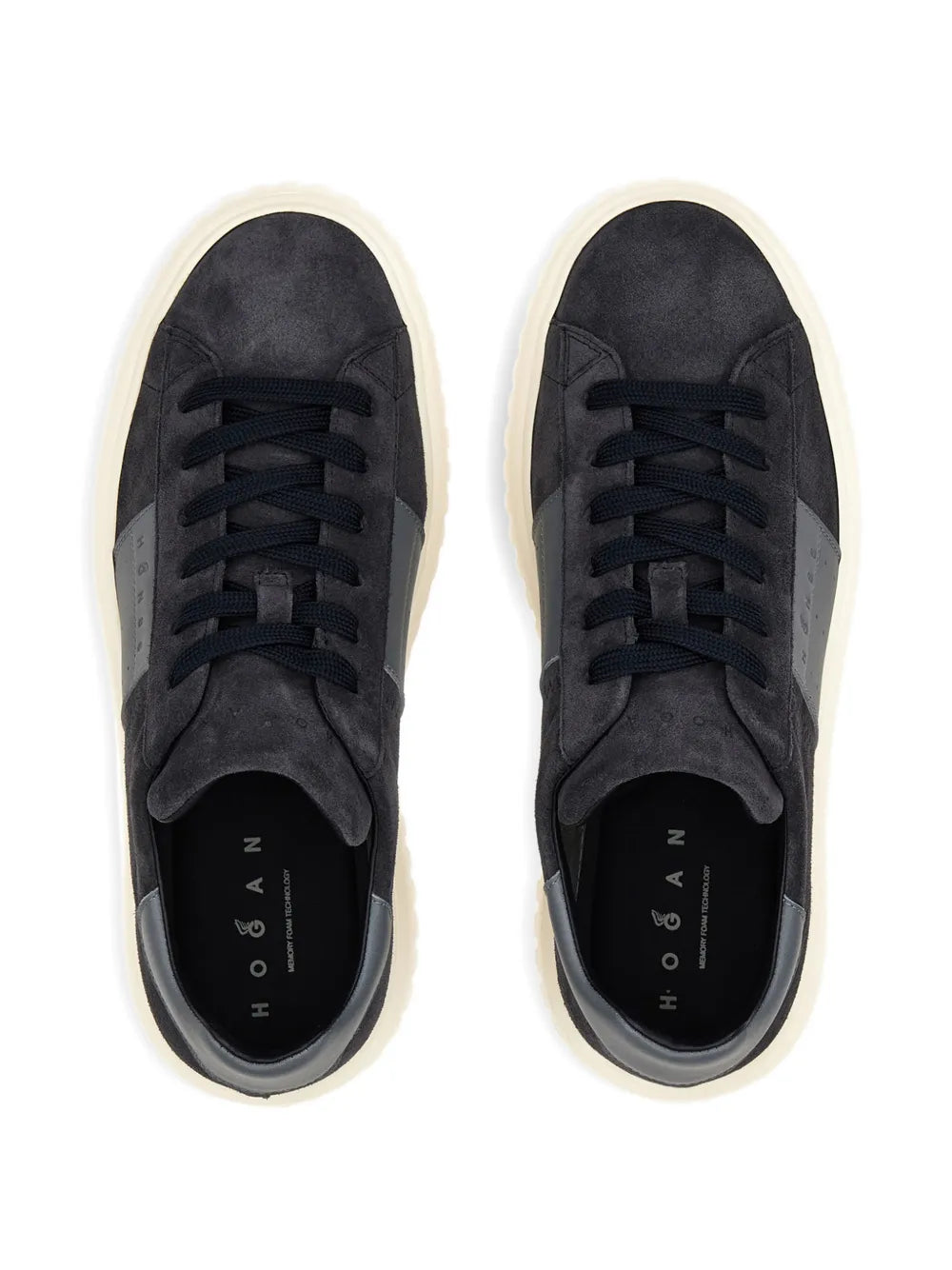 Hogan H-Stripes Suede Panelled Sneakers