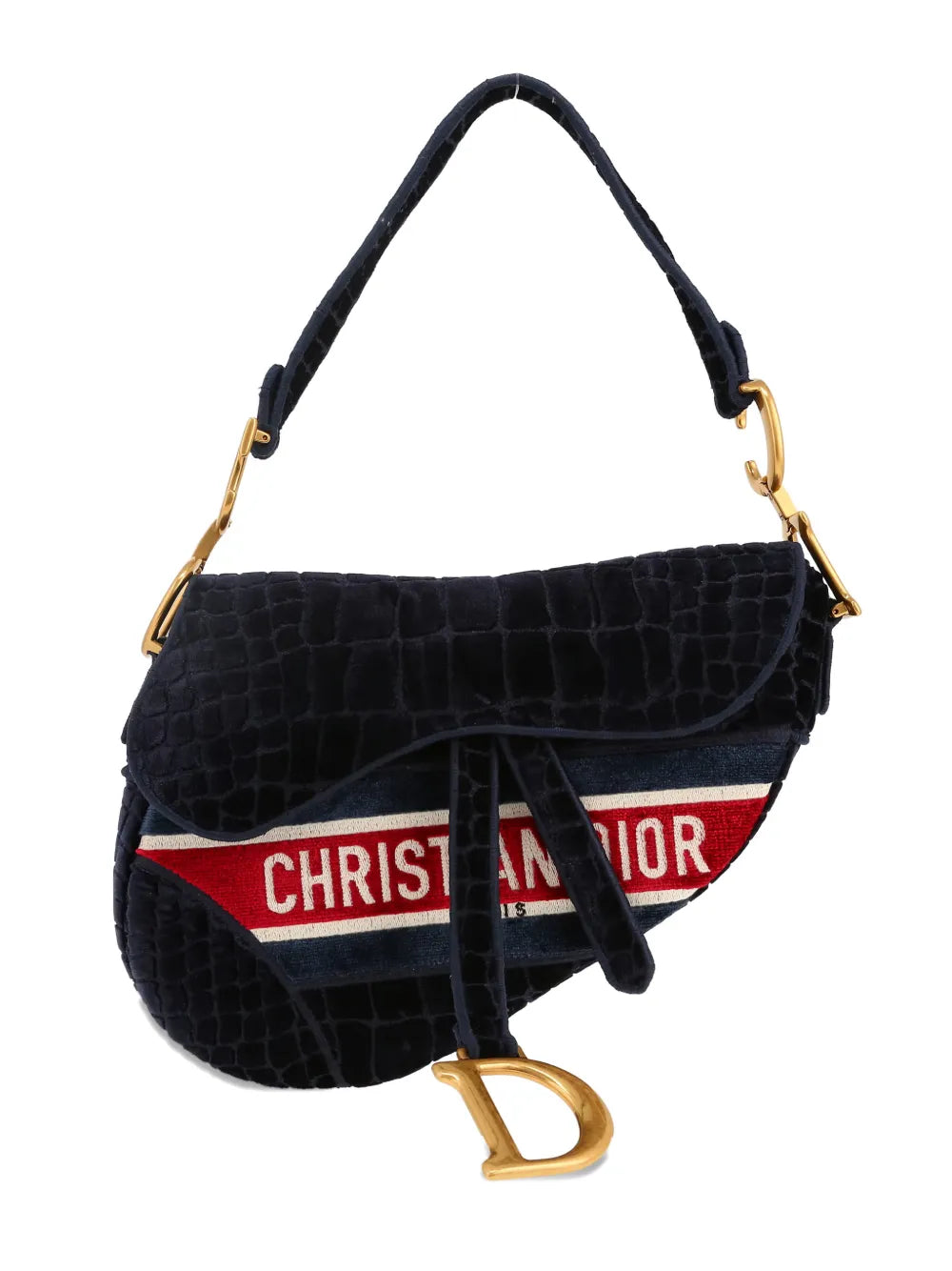Pre-OwnedChristian Dior Pre-Owned2020s Saddle velvet shoulder bag