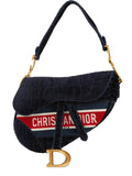 Pre-OwnedChristian Dior Pre-Owned2020s Saddle velvet shoulder bag