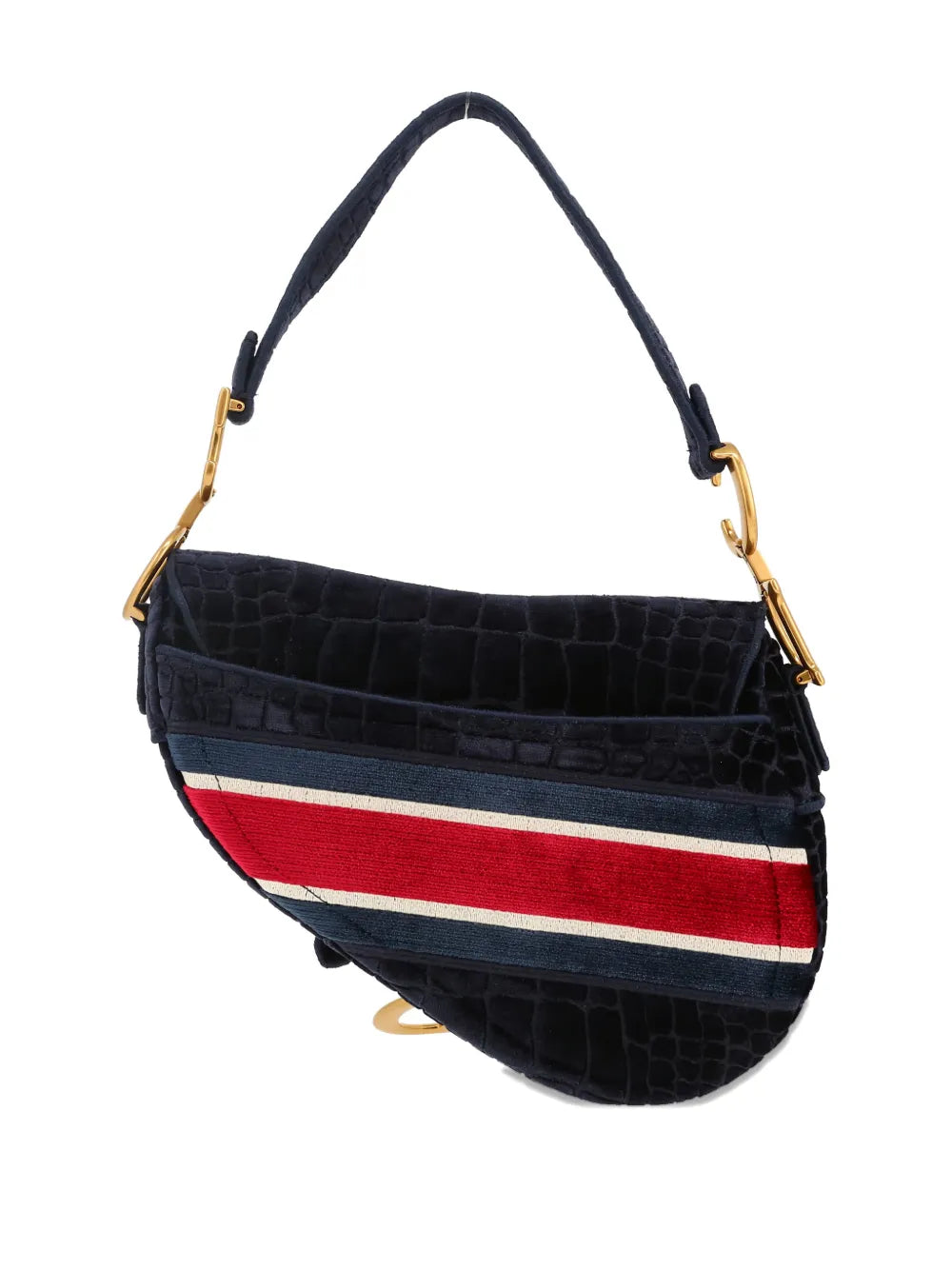 Pre-OwnedChristian Dior Pre-Owned2020s Saddle velvet shoulder bag