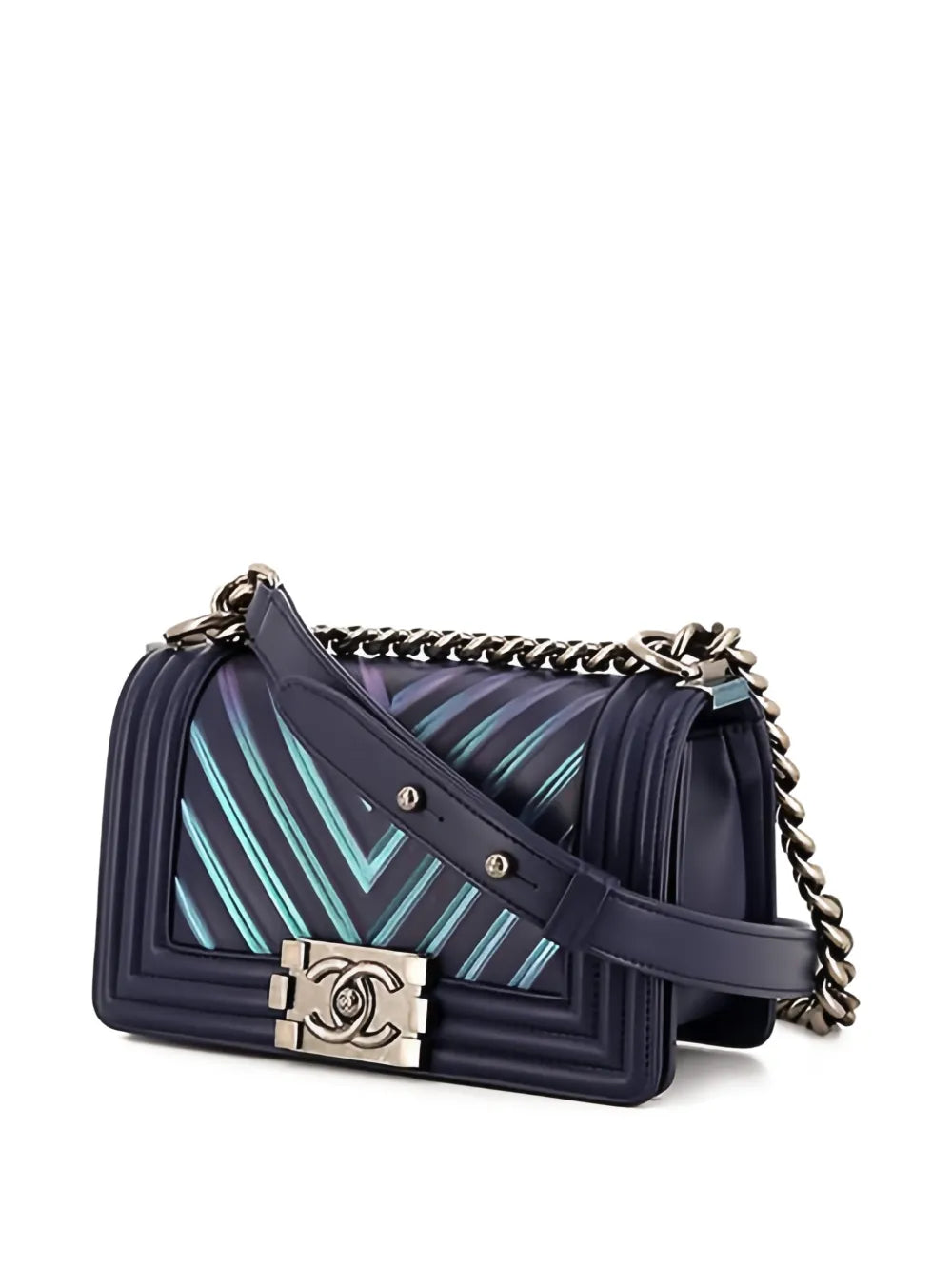 Pre-OwnedCHANEL Pre-Owned2010s small Boy chevron cross-body bag