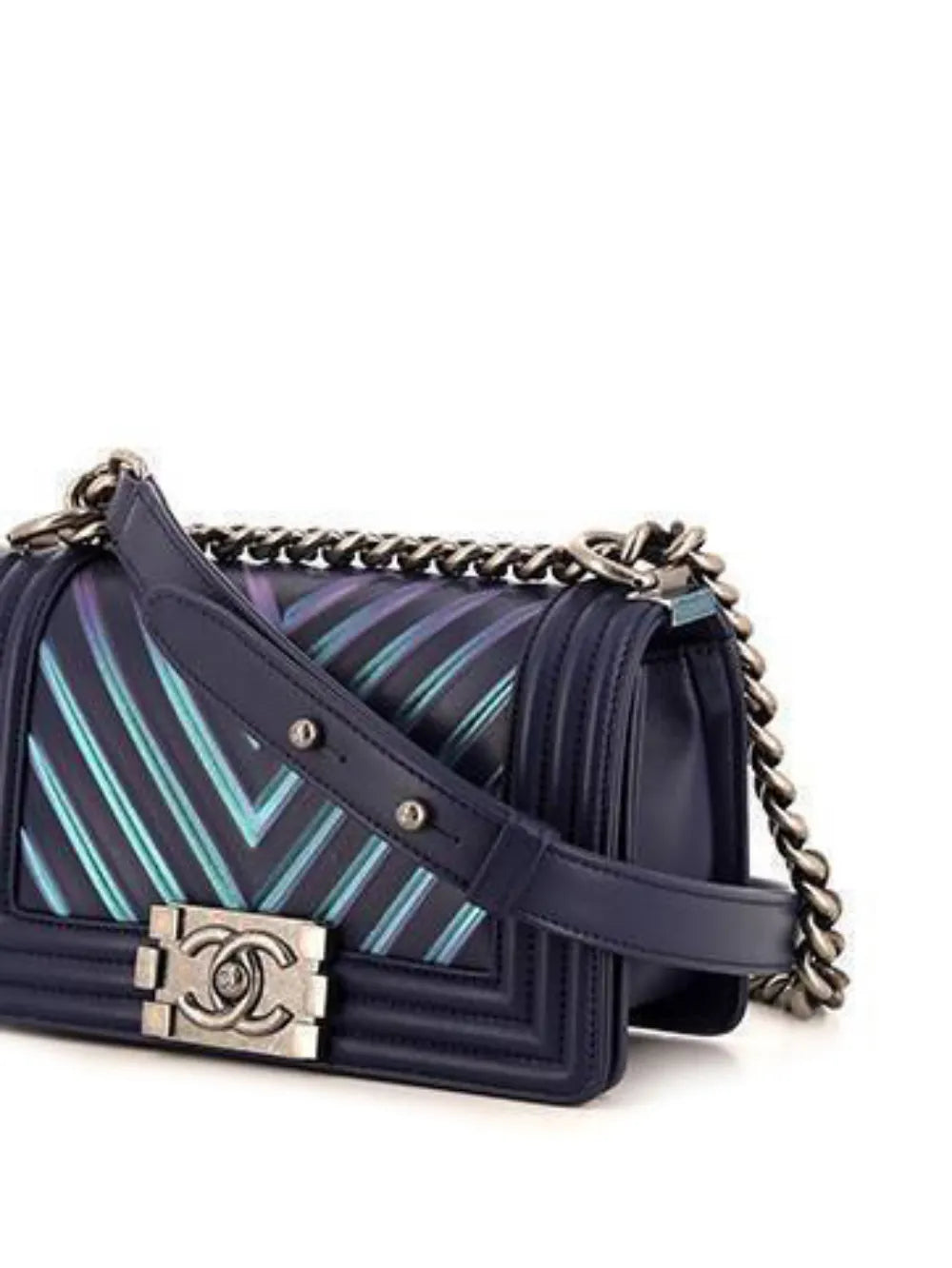 Pre-OwnedCHANEL Pre-Owned2010s small Boy chevron cross-body bag