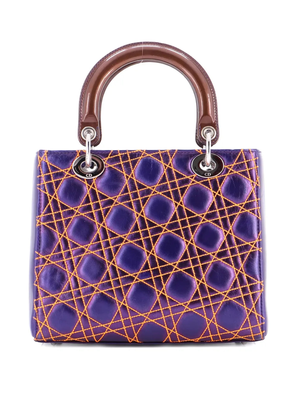 Pre-OwnedChristian Dior Pre-OwnedLady Dior Bag Anselm Reyle Cannage Quilt Leather Medium satchel