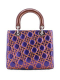 Pre-OwnedChristian Dior Pre-OwnedLady Dior Bag Anselm Reyle Cannage Quilt Leather Medium satchel