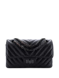 Pre-OwnedCHANEL Pre-OwnedSo Black Reissue 2.55 Flap Bag Chevron Aged Calfskin Mini crossbody bag