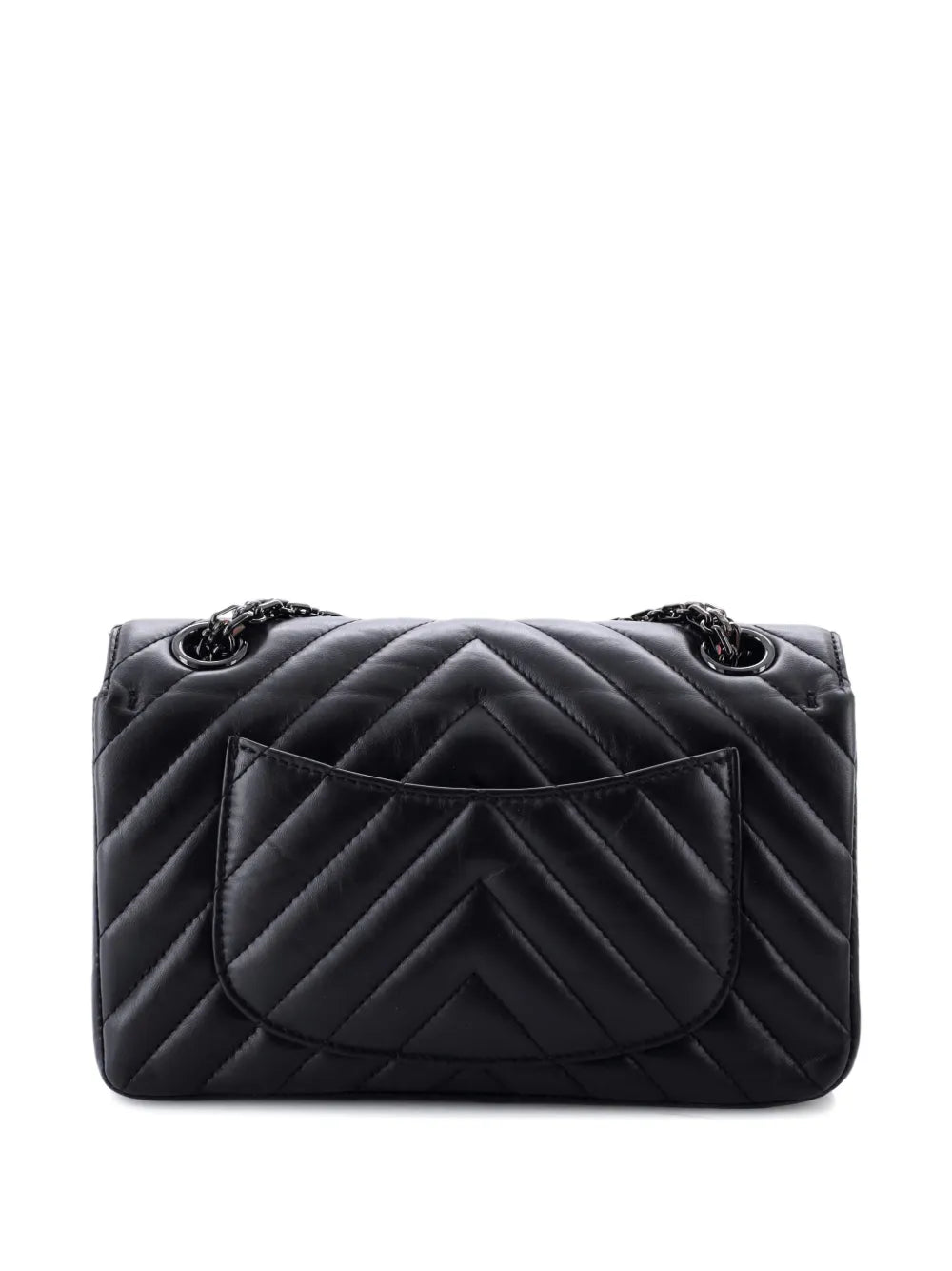 Pre-OwnedCHANEL Pre-OwnedSo Black Reissue 2.55 Flap Bag Chevron Aged Calfskin Mini crossbody bag