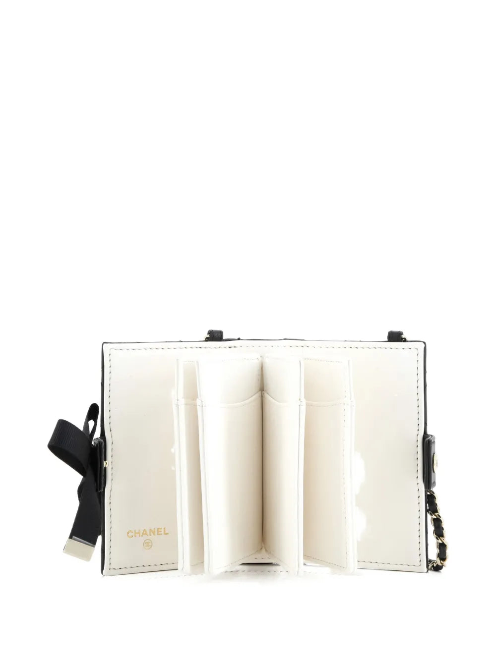 Pre-OwnedCHANEL Pre-OwnedCC Book Card Holder with Chain Quilted Lambskin crossbody bag