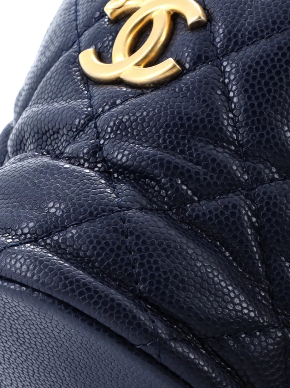 Pre-OwnedCHANEL Pre-OwnedTwist Your Buttons Drawstring Quilted Caviar Mini bucket bag