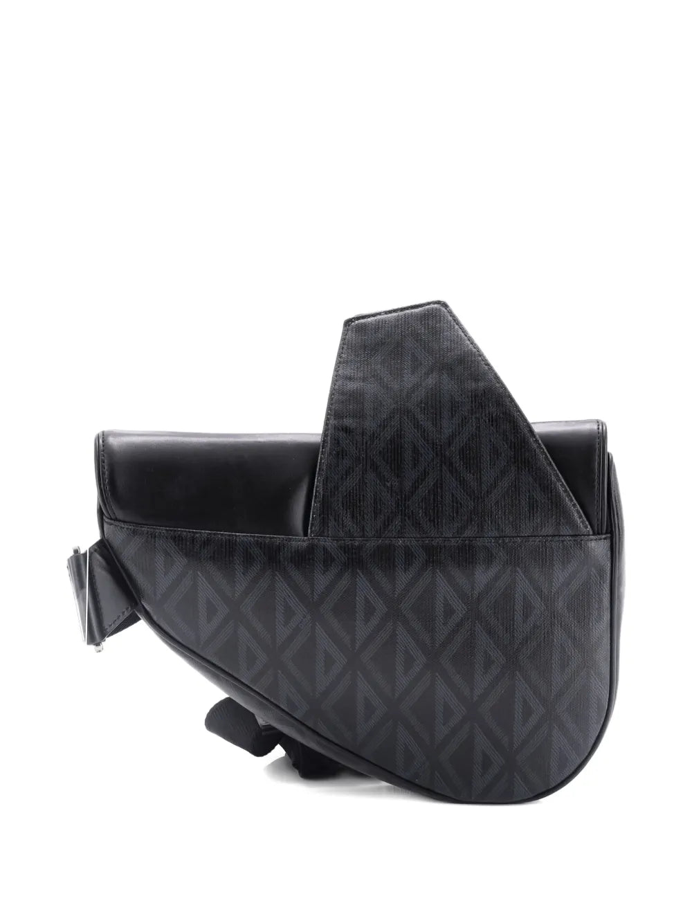 Pre-OwnedChristian Dior Pre-OwnedSaddle CD Diamond Coated Canvas and Leather crossbody bag