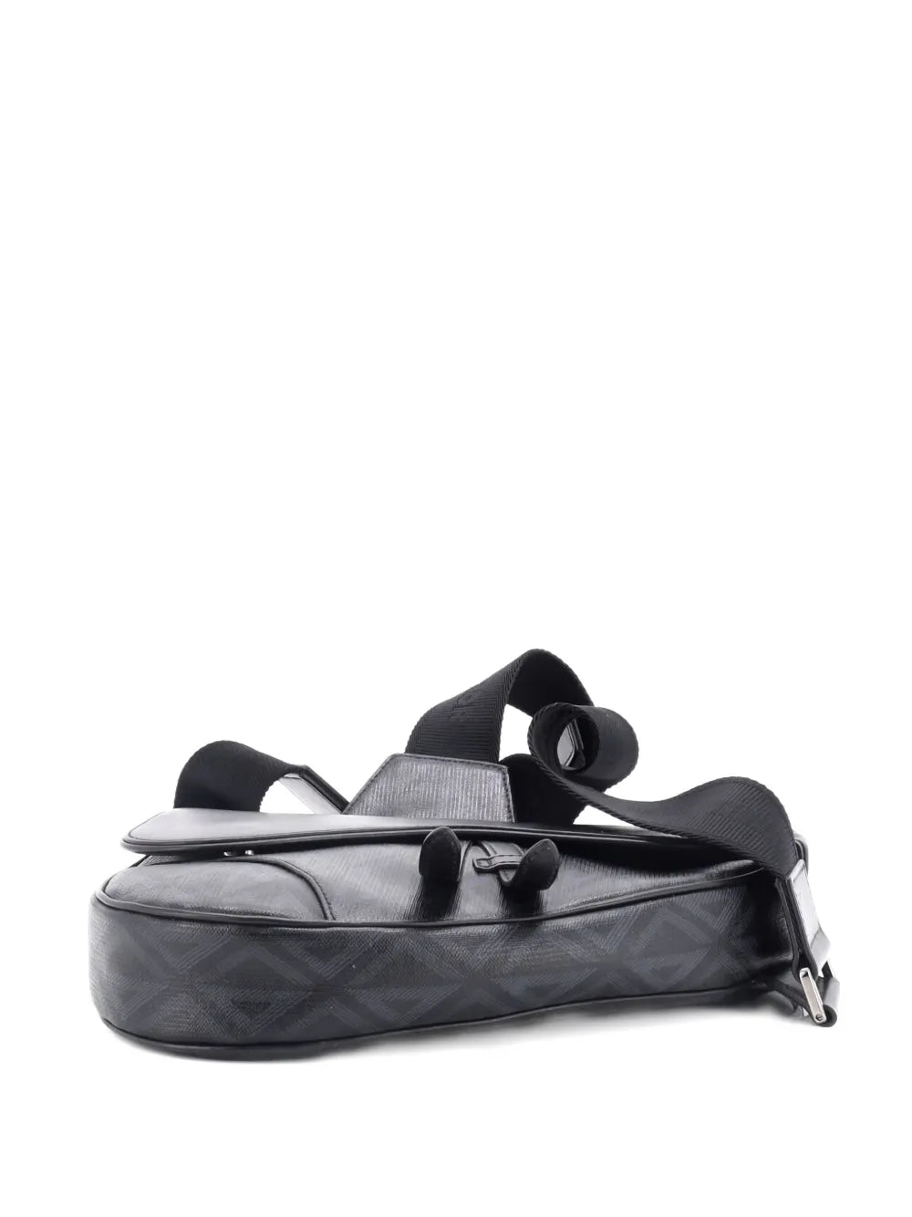 Pre-OwnedChristian Dior Pre-OwnedSaddle CD Diamond Coated Canvas and Leather crossbody bag
