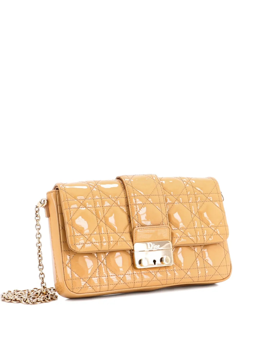 Pre-OwnedChristian Dior Pre-OwnedNew Lock Pouch Cannage Quilt Patent Mini crossbody bag