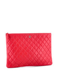 Pre-OwnedCHANEL Pre-OwnedO Case Quilted Lambskin Large clutch bag