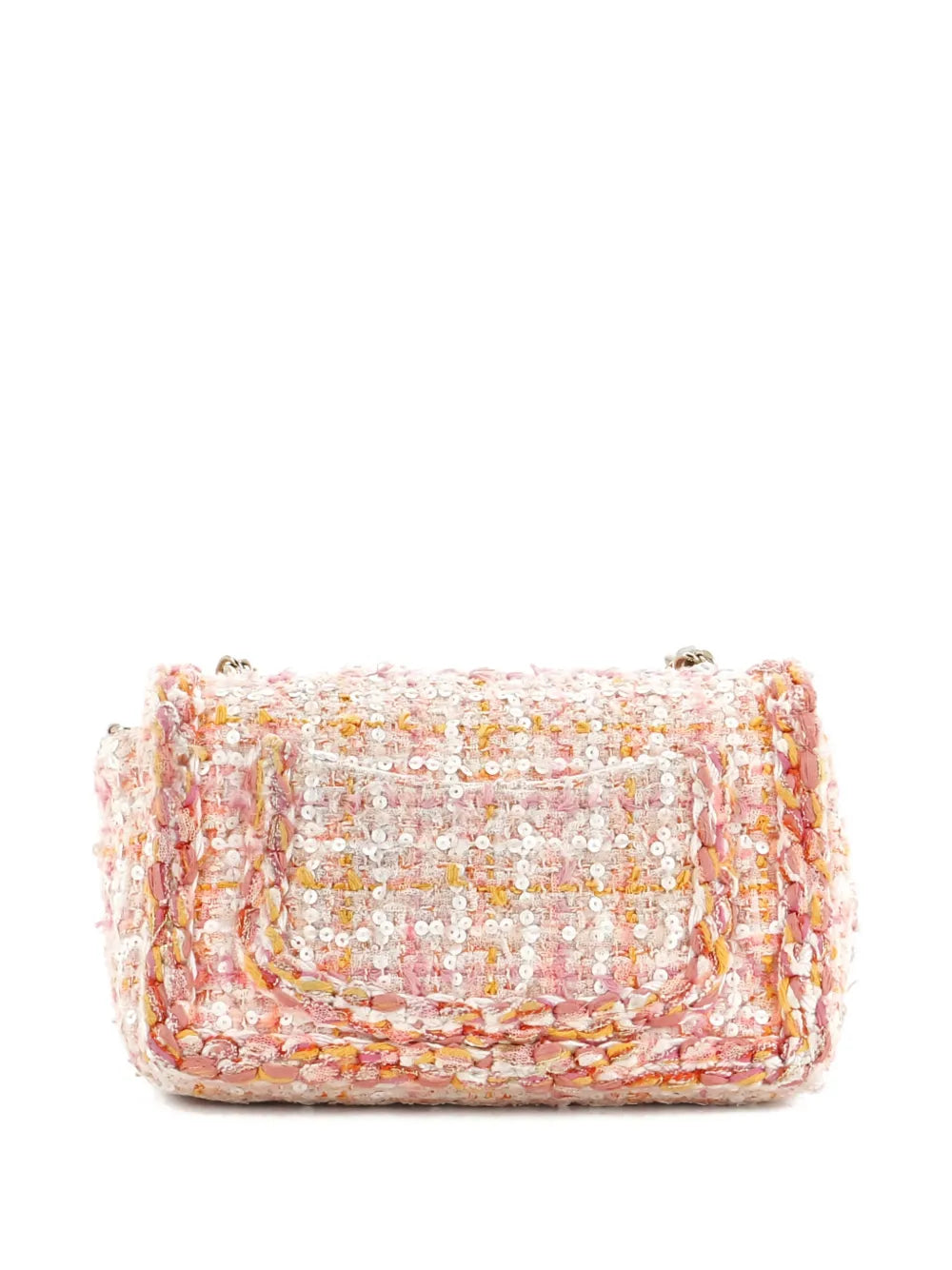 Pre-OwnedCHANEL Pre-OwnedClassic Single Flap Bag Braided Quilted Tweed with Sequins Mini shoulder bag