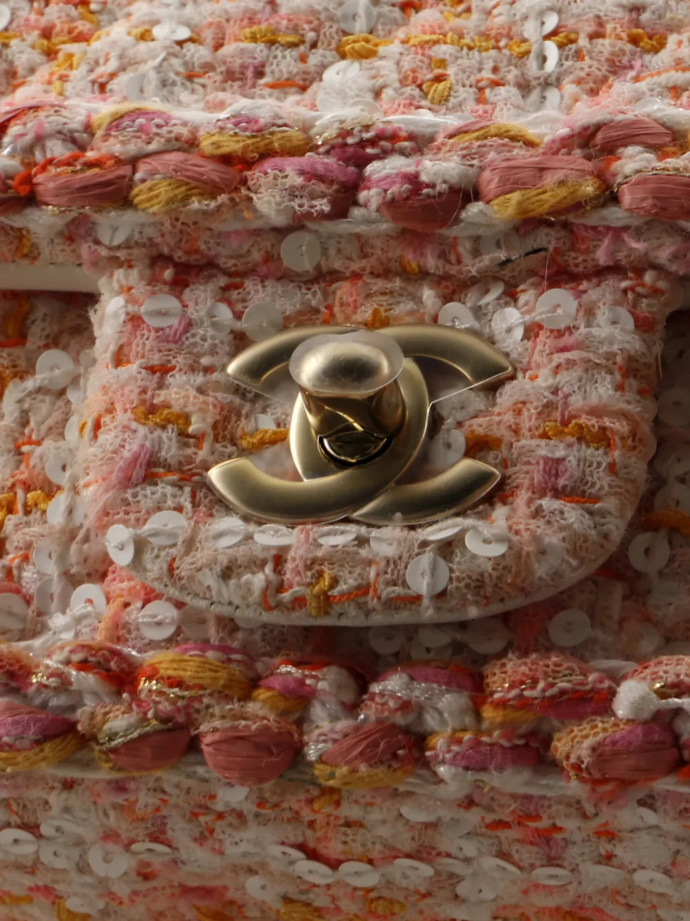 Pre-OwnedCHANEL Pre-OwnedClassic Single Flap Bag Braided Quilted Tweed with Sequins Mini shoulder bag