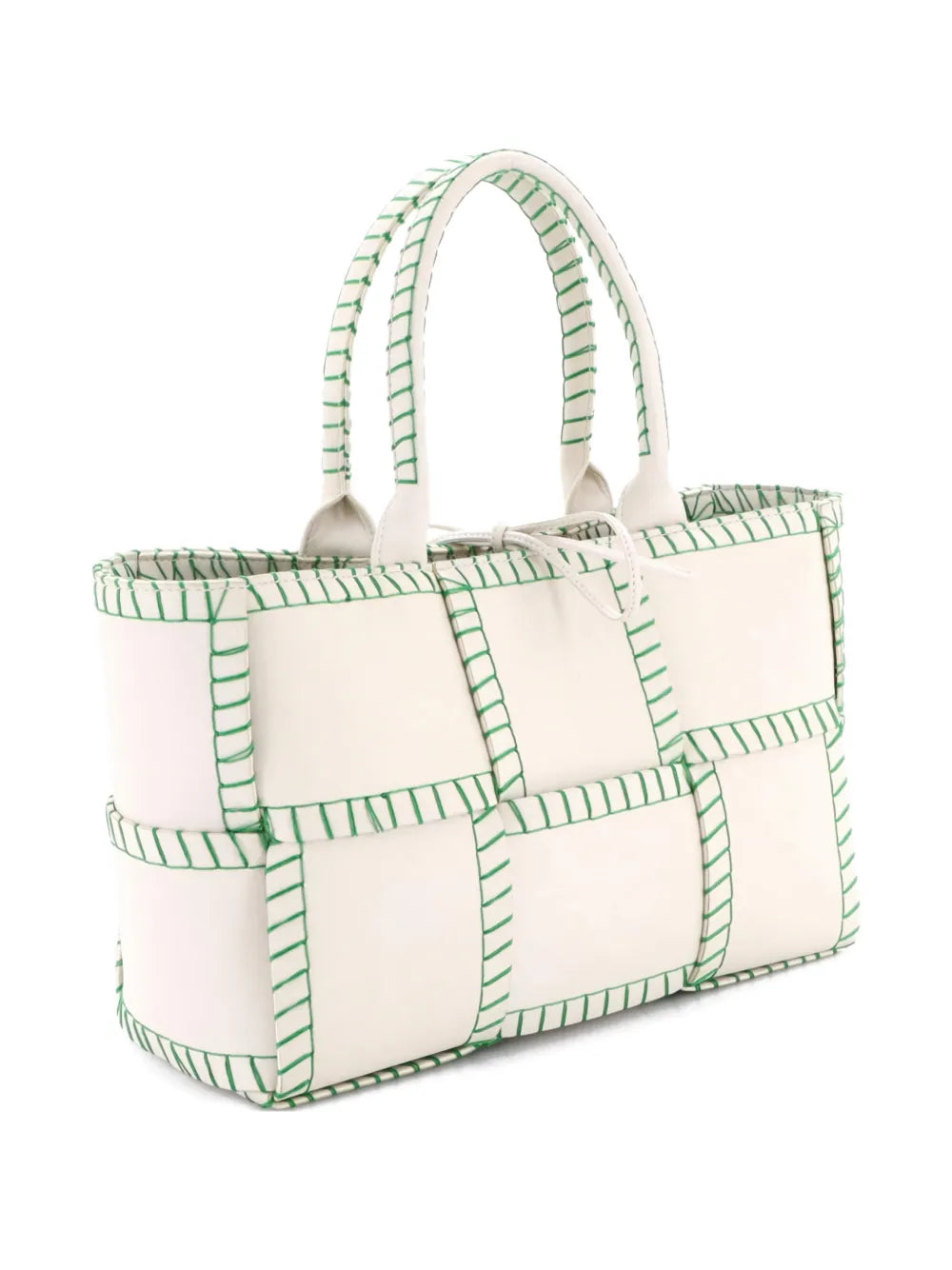 Pre-OwnedBottega Veneta Pre-OwnedArco Stitched Maxi Intrecciato Leather Small tote bag
