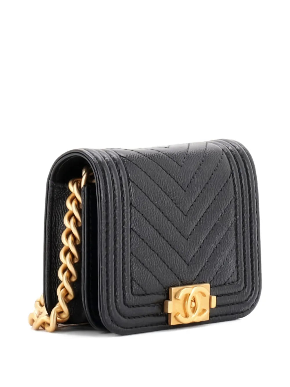 Pre-OwnedCHANEL Pre-OwnedBoy Flap Chain Chevron Caviar belt bag