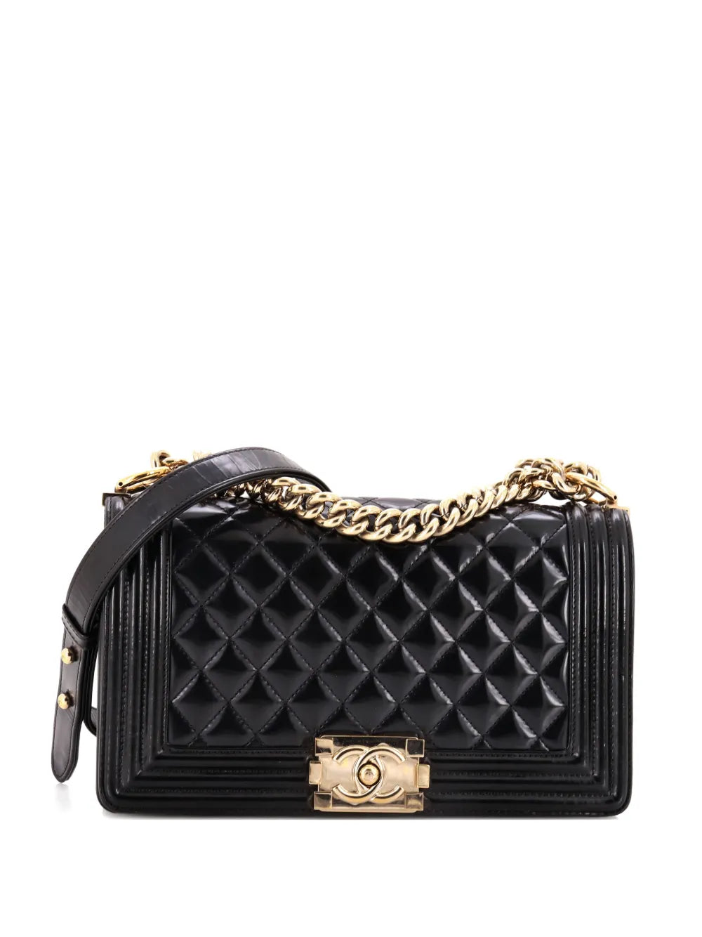 Pre-OwnedCHANEL Pre-OwnedBoy Flap Bag Quilted Iridescent Glazed Calfskin Old Medium shoulder bag