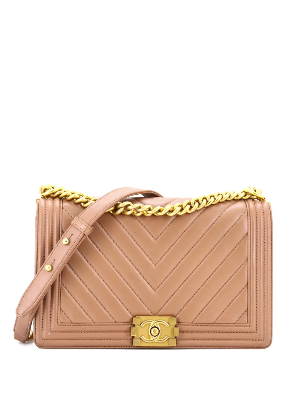 Pre-OwnedCHANEL Pre-OwnedBoy Flap Bag Chevron Lambskin New Medium shoulder bag