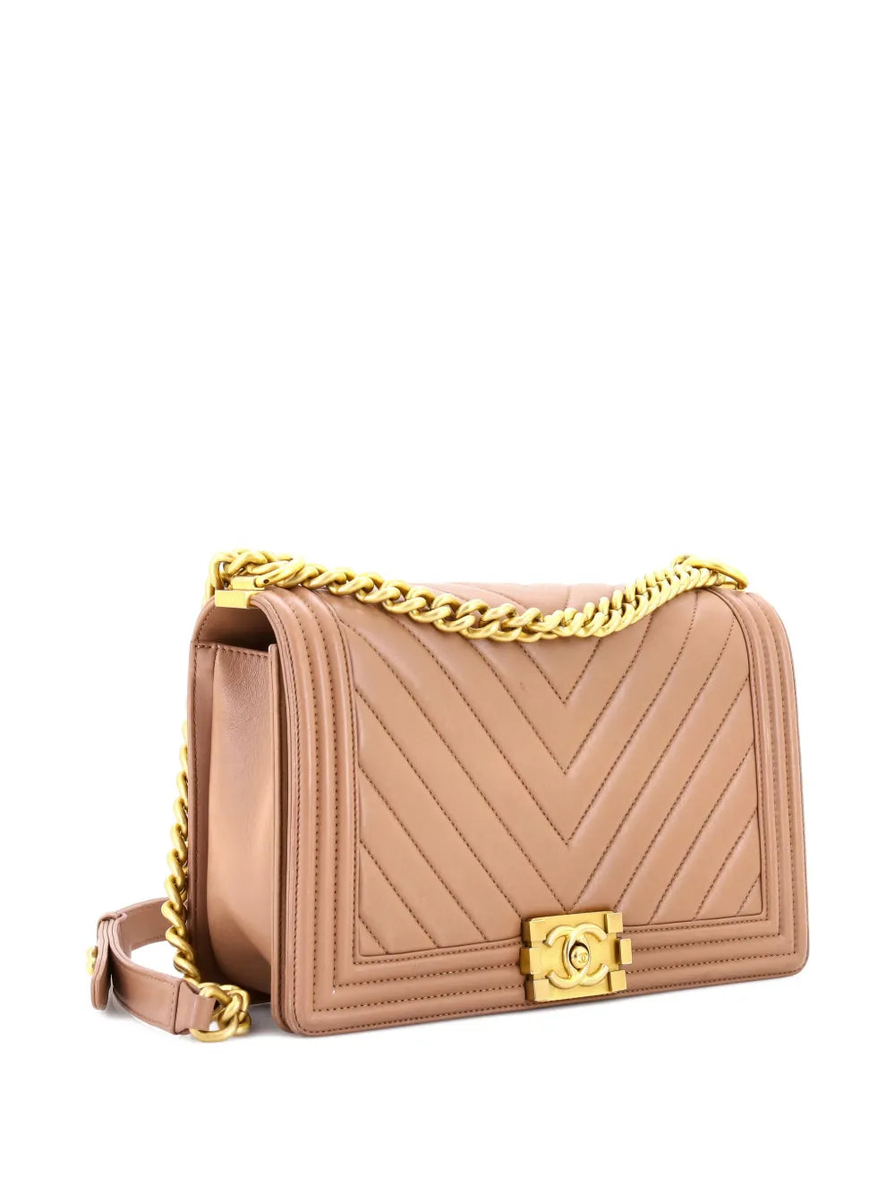 Pre-OwnedCHANEL Pre-OwnedBoy Flap Bag Chevron Lambskin New Medium shoulder bag