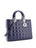 Pre-OwnedChristian Dior Pre-OwnedLady Dior Bag Cannage Quilt Patent Large satchel