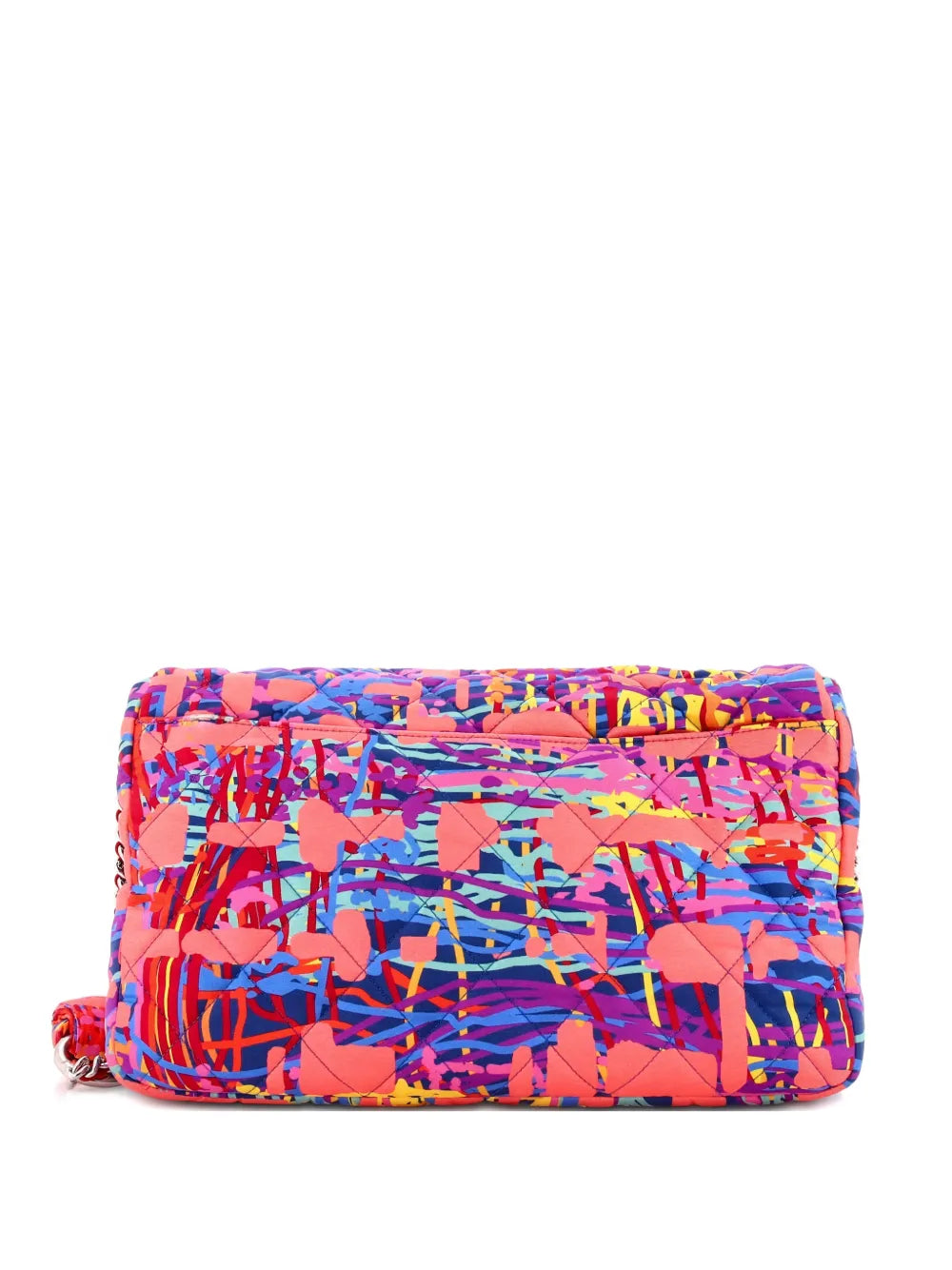 Pre-OwnedCHANEL Pre-OwnedChain Flap Bag Quilted Printed Foulard Medium shoulder bag