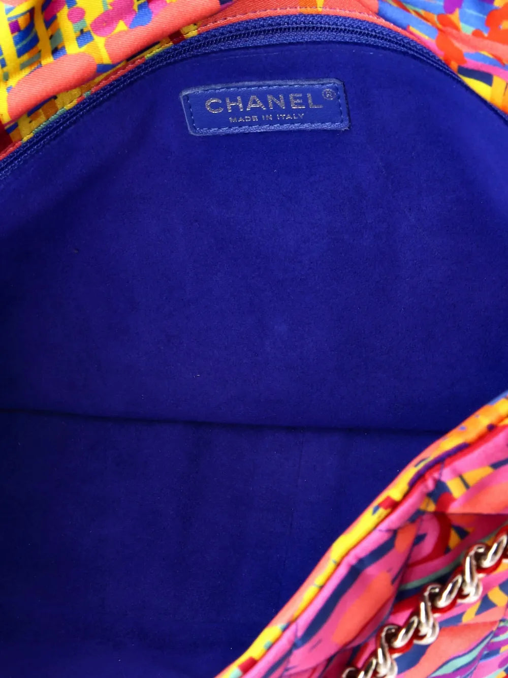 Pre-OwnedCHANEL Pre-OwnedChain Flap Bag Quilted Printed Foulard Medium shoulder bag