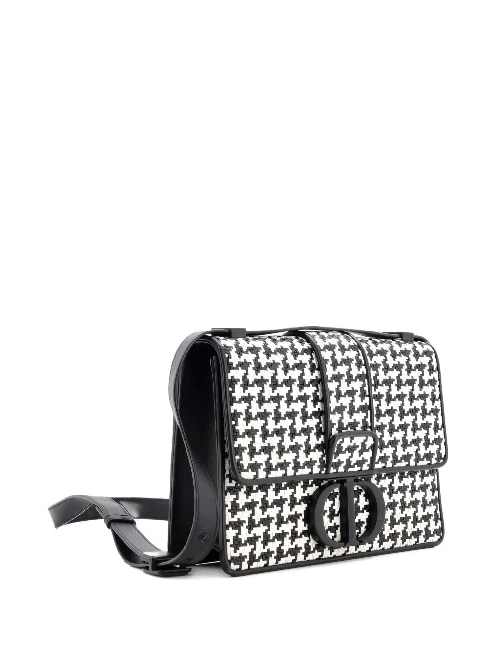 Pre-OwnedChristian Dior Pre-Owned30 Montaigne Flap Bag Houndstooth Braided Leather shoulder bag