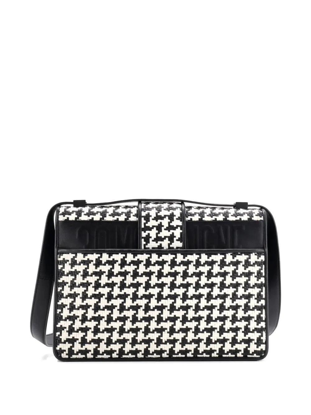 Pre-OwnedChristian Dior Pre-Owned30 Montaigne Flap Bag Houndstooth Braided Leather shoulder bag