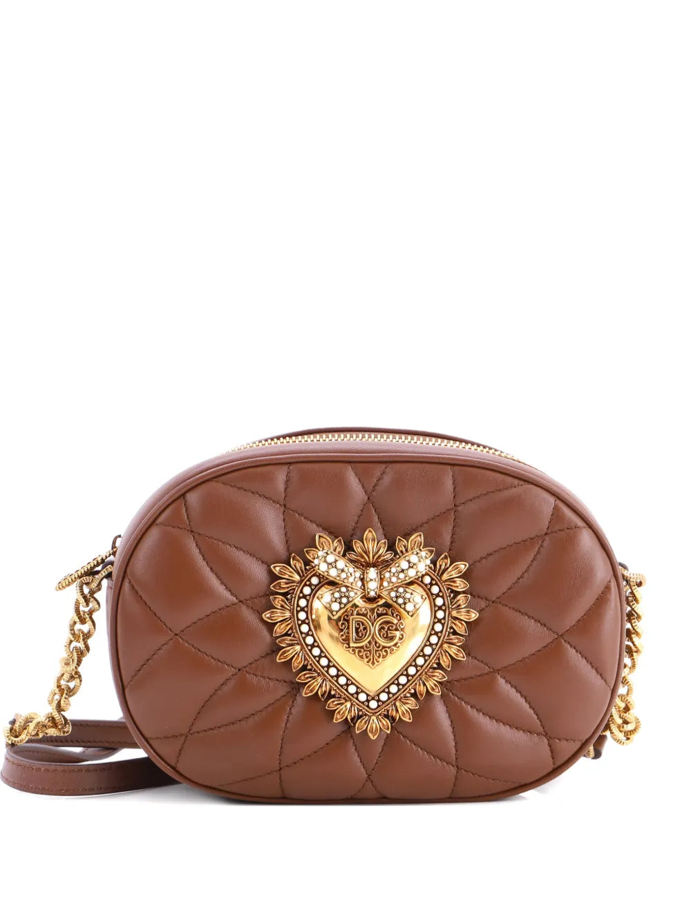 Pre-OwnedDolce & Gabbana Pre-OwnedDevotion Camera Bag Quilted Leather Small crossbody bag