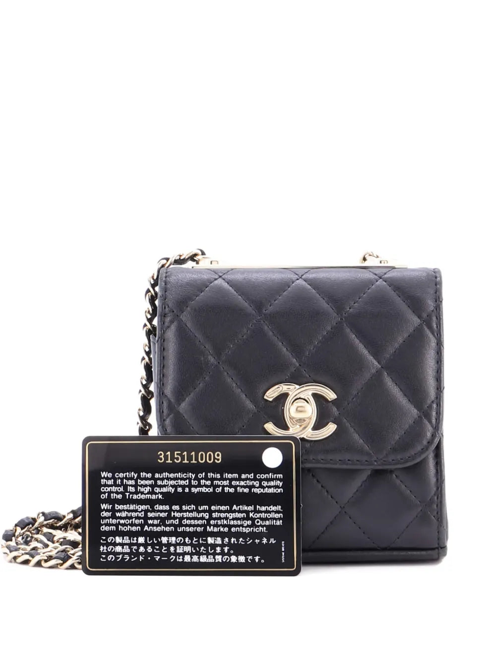 Pre-OwnedCHANEL Pre-OwnedTrendy CC Clutch with Chain Quilted Lambskin Small crossbody bag