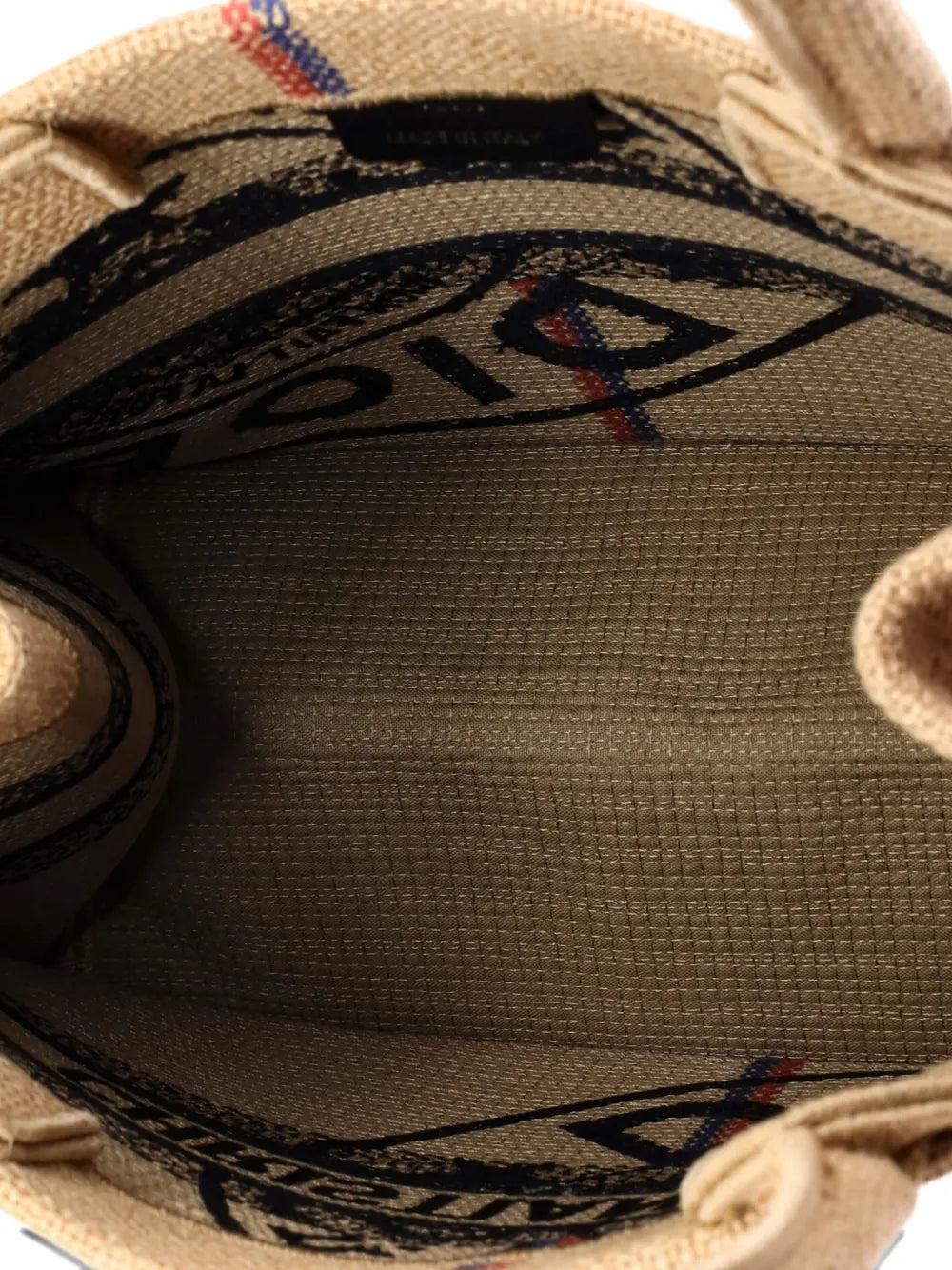 Pre-OwnedChristian Dior Pre-OwnedBook Embroidered Raffia Small tote bag