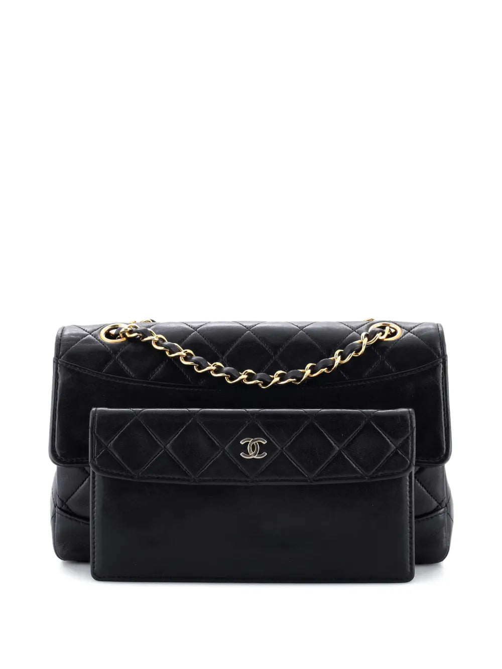 Pre-OwnedCHANEL Pre-OwnedCC Chain Flap Bag Quilted Lambskin Small crossbody bag