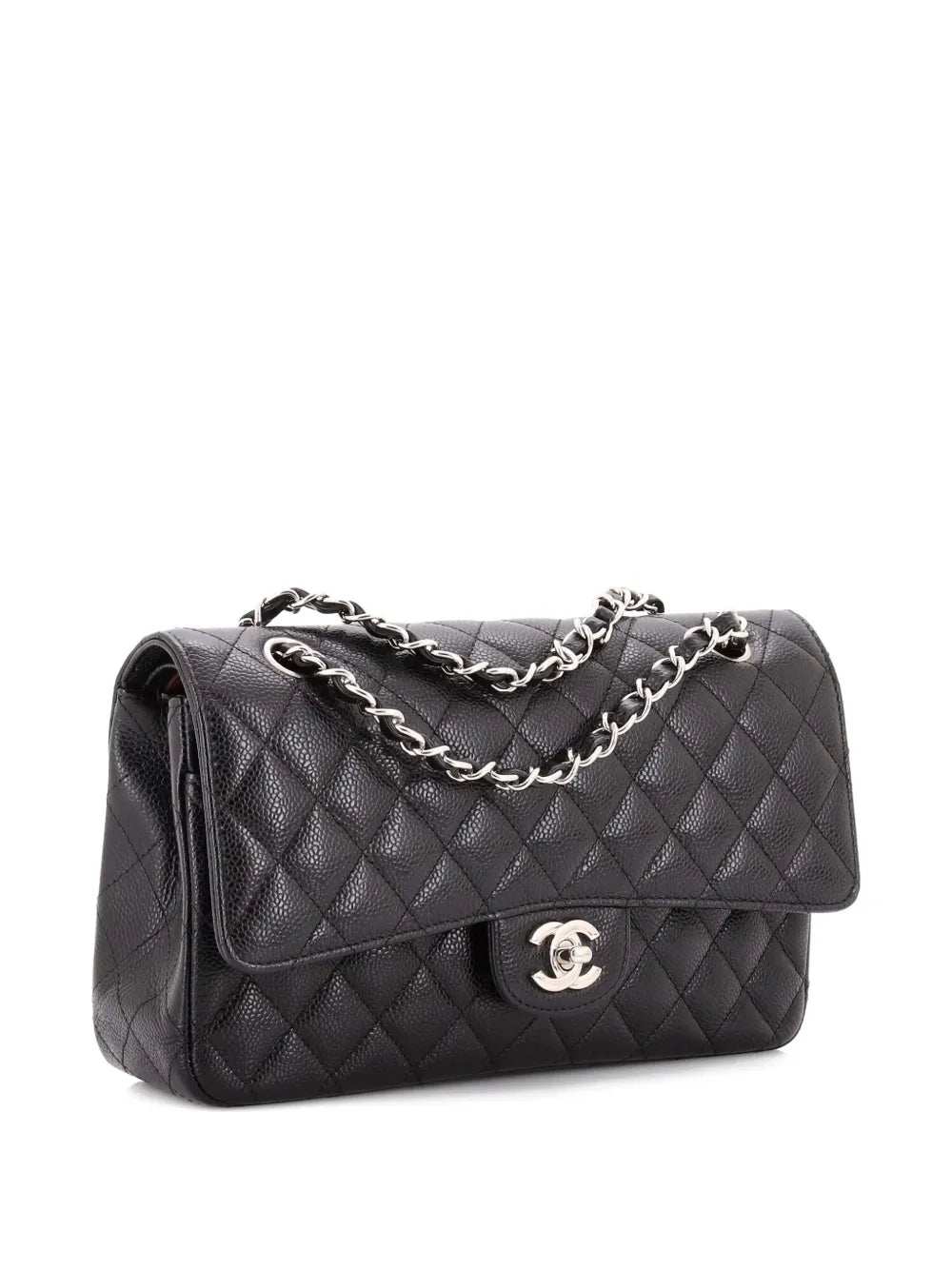 Pre-OwnedCHANEL Pre-OwnedClassic Double Flap Bag Quilted Caviar Medium shoulder bag