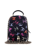 Pre-OwnedCHANEL Pre-OwnedClassic CC Chain Pocket Quilted CC Printed Fabric Mini backpack