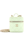 Pre-OwnedCHANEL Pre-OwnedHandle with Care Vanity Case with Chain Quilted Caviar crossbody bag