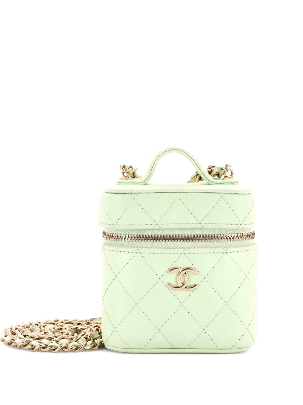 Pre-OwnedCHANEL Pre-OwnedHandle with Care Vanity Case with Chain Quilted Caviar crossbody bag