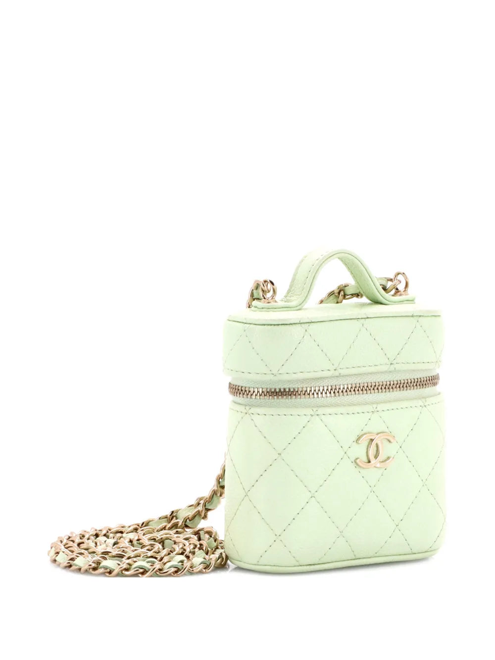 Pre-OwnedCHANEL Pre-OwnedHandle with Care Vanity Case with Chain Quilted Caviar crossbody bag