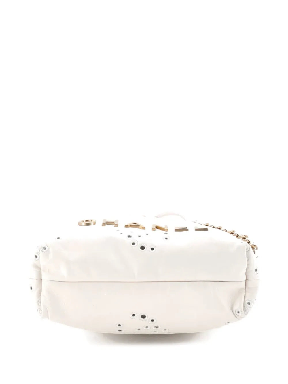 Pre-OwnedCHANEL Pre-Owned22 Chain Hobo CC Eyelet Embroidered Calfskin Mini crossbody bag