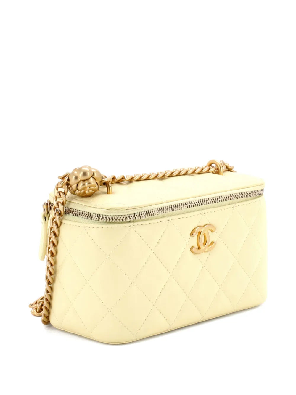 Pre-OwnedCHANEL Pre-OwnedSweet Camellia Vanity Case with Chain Quilted Lambskin Small crossbody bag