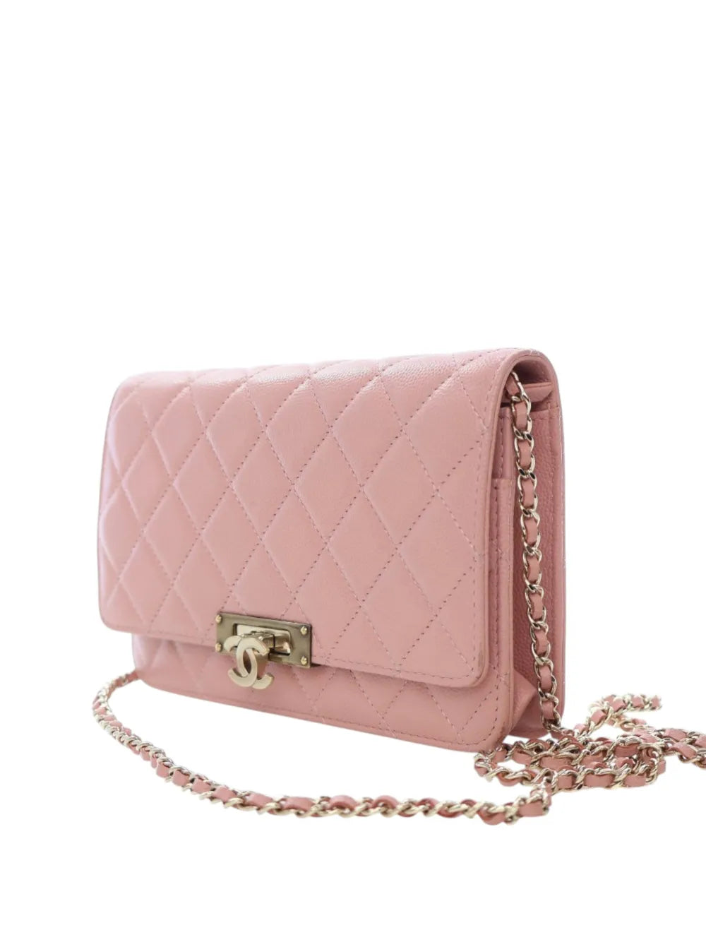 Pre-OwnedCHANEL Pre-Owned2016-2017 Quilted Caviar Golden Class Wallet On Chain crossbody bag