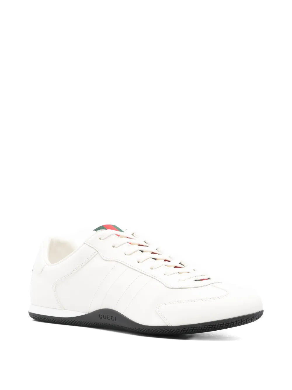 Gucci Web-Detail Leather Sneakers